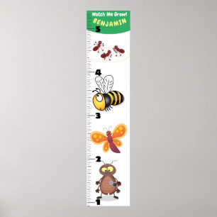 Ljuskigt insektert tillväxtdiagram för tecknader poster