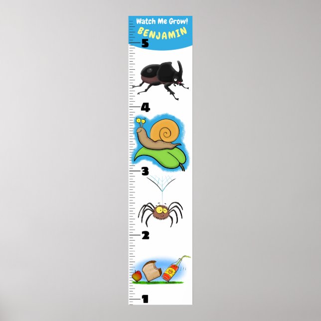 Ljuskigt insektert tillväxtdiagram för tecknader poster (Framsidan)