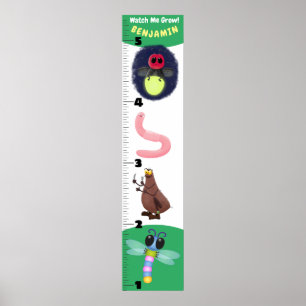 Ljuskigt insektert tillväxtdiagram för tecknader poster