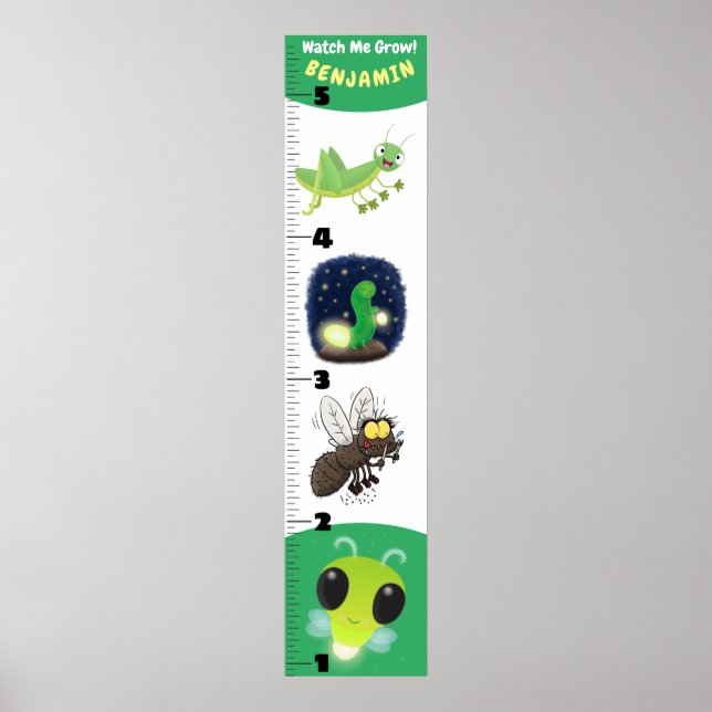 Ljuskigt insektert tillväxtdiagram för tecknader poster (Framsidan)