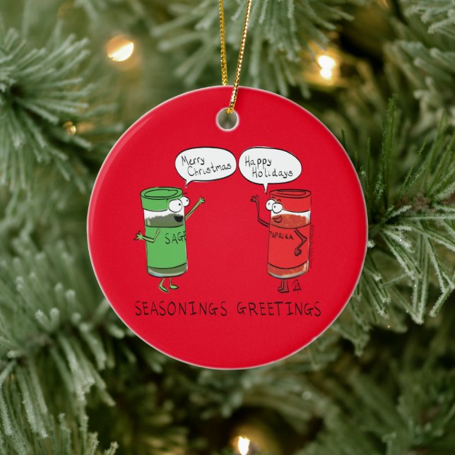 Ljuskigt Tecknad i julkokning Julgransprydnad Keramik (Träd)