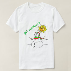 Ljuskirrt Smälter Snögubbe Har Sunblock T Shirt