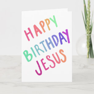 Ljuskjul Grattis på födelsedagen Jesus Kort