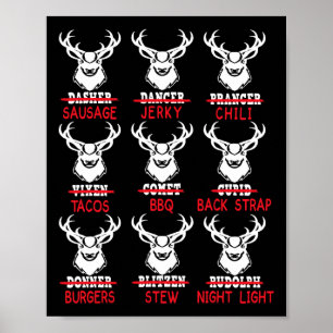 Ljuskjul Hjort Bow Hunting Santa Manar Women H Poster