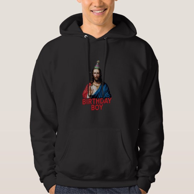 Ljuskjul Jesus Birthday Boy Hoodie (Framsida)