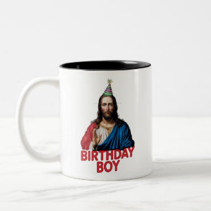 Ljuskjul Jesus Birthday Boy Två-Tonad Mugg
