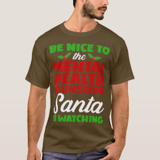 Ljuskjul: Mental Health Counselor Julafton Santa S T Shirt
