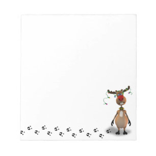 Ljuskjul Red Nposed Reindeer Anteckningsblock