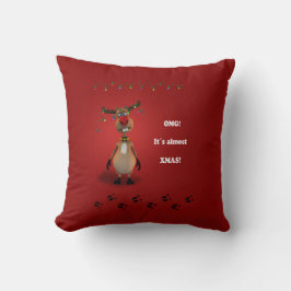 Ljuskjul Red Nposed Reindeer Kudde