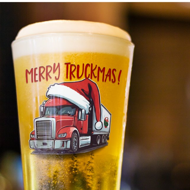 Ljuskjul Semi Transport Lastbil Truckmas Glaskopp (The perfect gift for the truck driver in your life this holiday season. Merry Truckmas!)