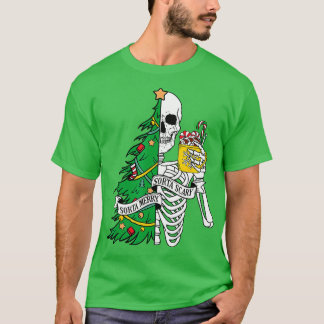 Ljuskjul Sorta Merry Sorta Scary Skeleton X T Shirt