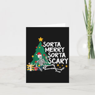 Ljuskjul Sorta Merry Sorta Y Julafton Träd Skel Kort