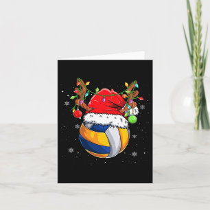 Ljuskjul Volleyball Santa Hat Reindeer Cute Kort