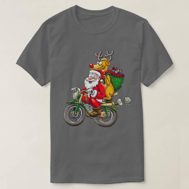 Ljuskjulberget Bike Jultomten Biking T Shirt (Design framsida)