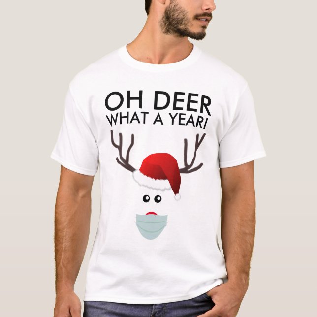 Ljuskjulen Reindeer Helgdag Mode T Shirt (Framsida)