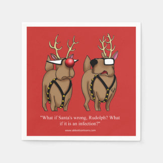 Ljuskjulen Reindeer Humor Napkins Pappersservett
