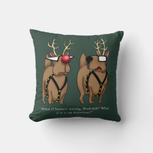 Ljuskjulen Reindeer Nose Humor Kudde