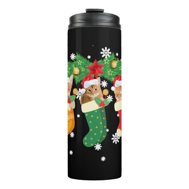 Ljuskjulgåva T Shirt Three Abyssinian Cat (Framsida)