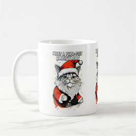 Ljuskjulsofferten Cute Whimsical Santa Cat Kaffemugg