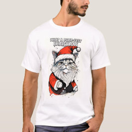 Ljuskjulsofferten Cute Whimsical Santa Cat T Shirt