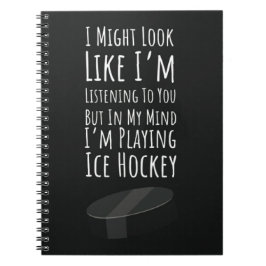 Ljuskjulsporten för Hockey Player-idrottsteamet Anteckningsbok