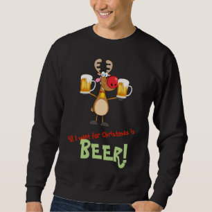 Ljuskjulsrenar Beer Drinking Party Drunk Sweatshirt