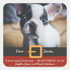 Ljuskjultomten Mer Wag Less Bark Photo Fyrkantigt Klistermärke