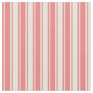 Ljuskorall och beige, indragen/stripe Mönster Tyg