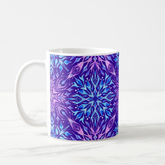 Ljuskristallfärgat snöflingor kaffemugg (Vänster)