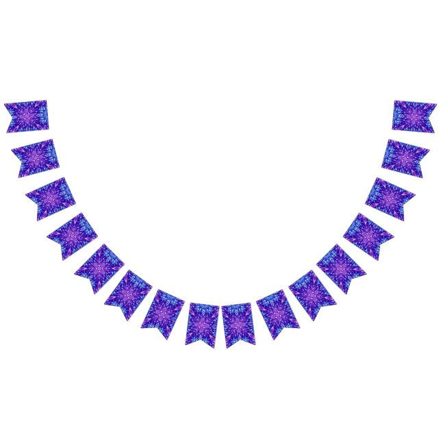 Ljuskristallfärgat snöflingor vimplar (Alla)