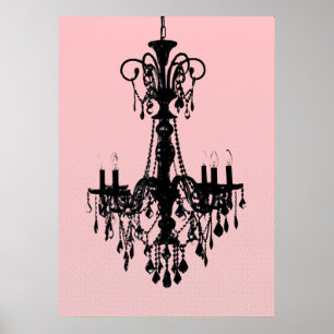 Ljuskrona & rosor poster