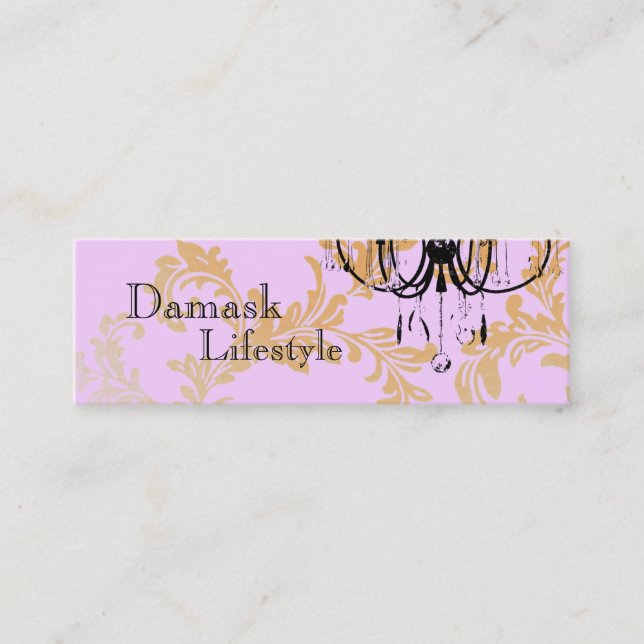 Ljuskronadamastvisitkort Mini Visitkort (Framsida)