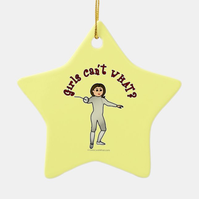 Ljuskvinnlig fasning julgransprydnad keramik (Framsidan)