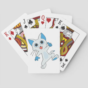 LJUSKYLKET CYAN KITTEN MED BLUE ÖGA, ÖRON CASINOKORT