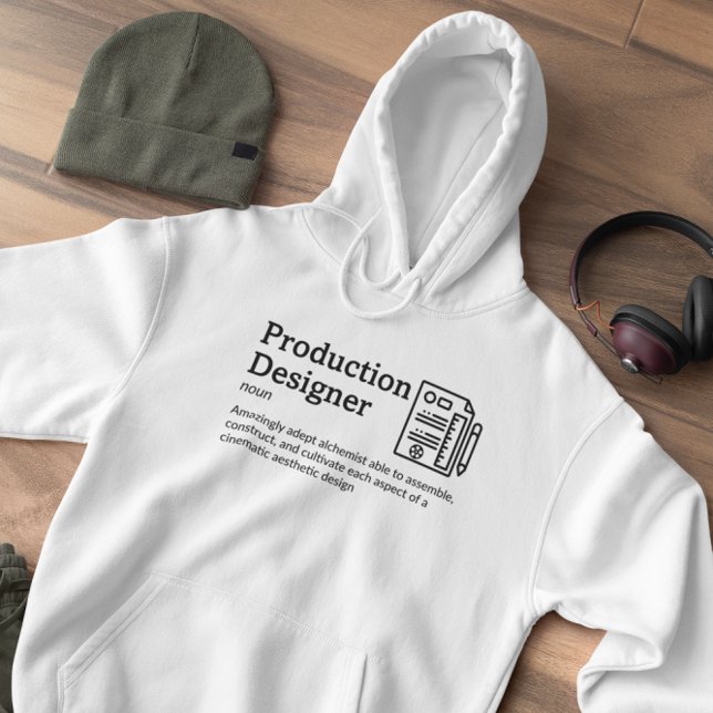 Ljusläge för produktionsdesignern - filmbesättning hoodie (Skapare uppladdad)