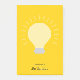 Ljuslampa för Bright Orange Ljuslampa Post-it Block