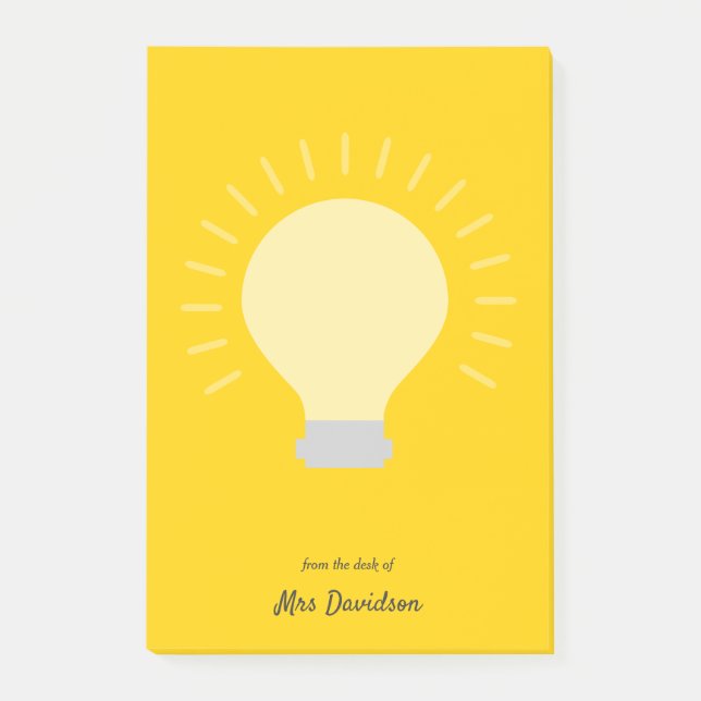 Ljuslampa för Bright Orange Ljuslampa Post-it Block (Framsida)