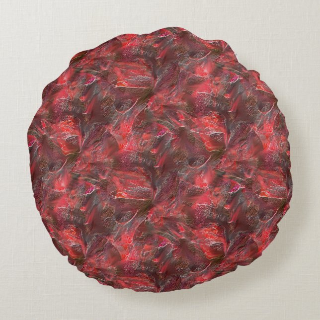 Ljuslättnad i struktur med röd vax rund kudde (Baksidan)