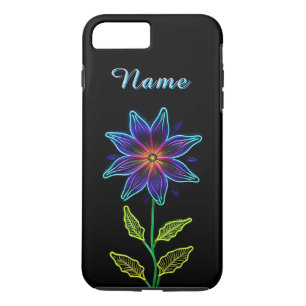 Ljuslevande blomma med neonaccent