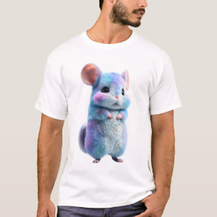 Ljuslevande fluffiga iridiserande galaktiska gnaga t shirt