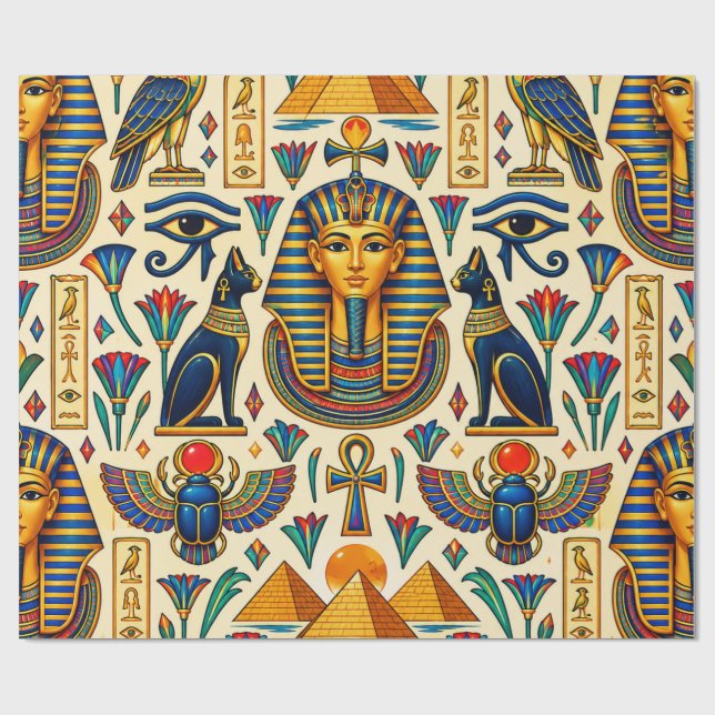 Ljuslevande forntida egyptiska faraoskeletter falk presentpapper (Platt)