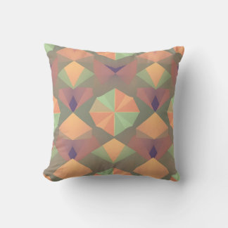 Ljuslevande geometrisk kudde - mjuka färger & kons