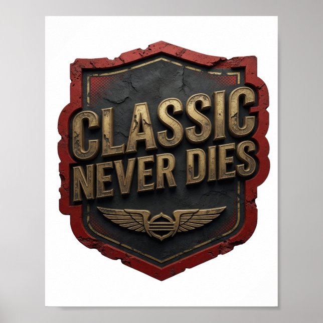 Ljuslevande Guld KLASSIKER ALDRIG DÖR Poster (Framsidan)
