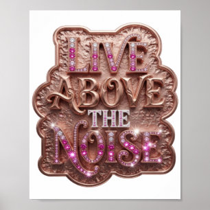 Ljuslevande Guld LEVA ÖVER BULLRET Poster