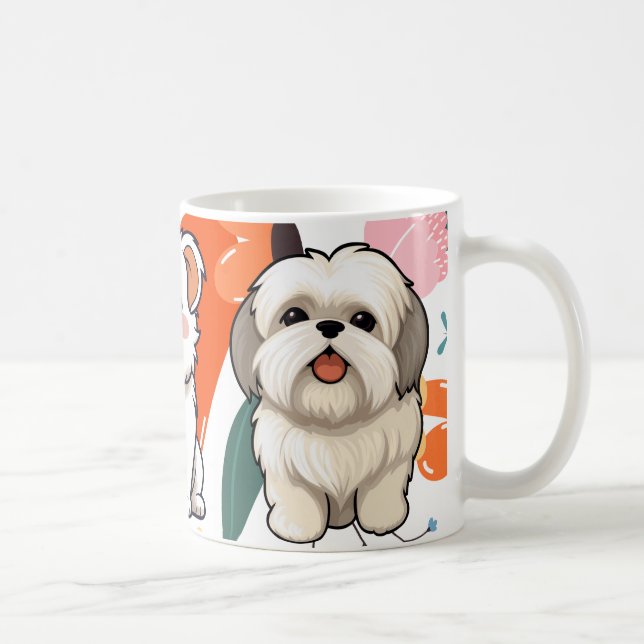 Ljuslevande hund Konststil För hundälskare  Kaffemugg (Höger)
