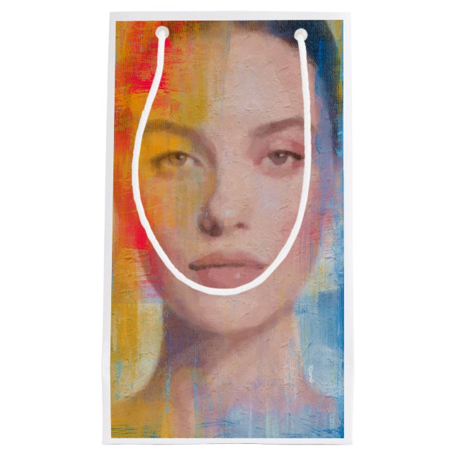 Ljuslevande Impasto Abstrakt Porträtt (Framsidan)