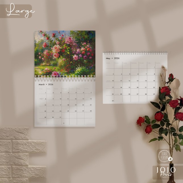 Ljuslevande Impasto Konstkalender 2026 Kalender (Vibrant Impasto Art Calendar 2026-Large)