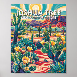 Ljuslevande Joshua Tree National Park Kaktus Anpas Poster