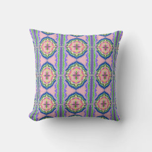 Ljuslevande Kalejdoskop: Rosa & Smaragd Mandala Kudde