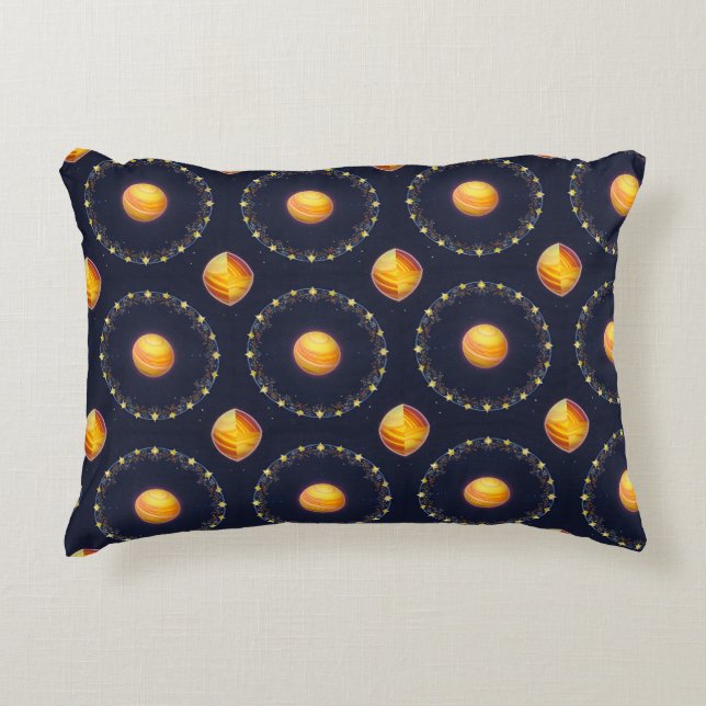 Ljuslevande Kosmisk Konst Prydnadskudde (Framsidan)